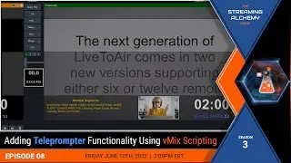 Adding Teleprompter Functionality Using vMix Scripting