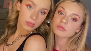 Reese does Taylor’s holiday makeup look , Taylor Hatala, Reese Hatala Christmas makeup