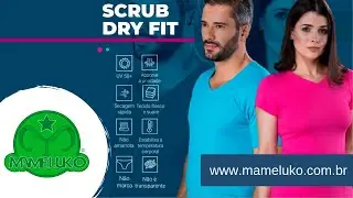 Scrub Dry Fit Namaste Moda Branca - Mameluko