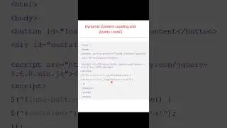 Dynamic Content Loading with jQuery Load()