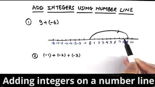 How to add integers on a number line / Adding integers on a number line / integers  on a number line