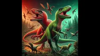 Velociraptor Brothers Red Green Life