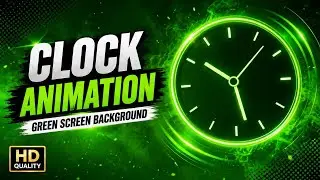 CLOCK ANIMATION | GREEN SCREEN VIDEO | WALL CLOCK MOVING EFFECT 