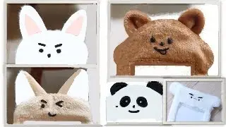 포카홀더 귀여운 귀 만들기/아이돌 털 포카홀더 제작