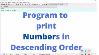 Sorting in descending order in C