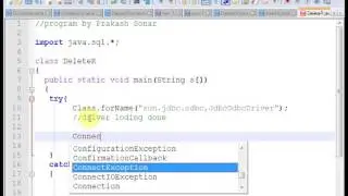 java Delete Record Database program | java Delete DATABASE