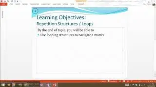 Complex Loops Tutorial 1 - Matrix Indexing