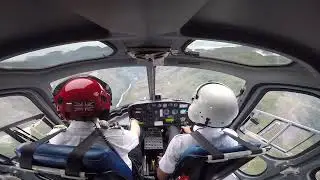 Fly Helicopter on mountainous area in Papua. Wamena to Kini