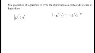 Use properties of logarithms to write the expression as a sum or difference of logarithms