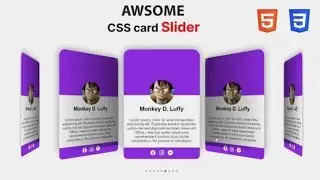 CSS Awesome Card Slider || Code Genesis || #viral #youtube