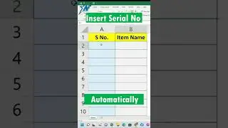 Insert Automatic Serial No. in 