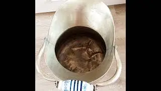 Большое латунное ведро/зольник/кувшин.