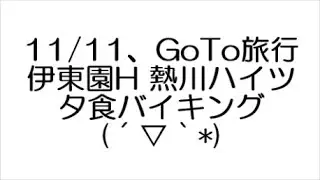 11/11、GoTo旅行 伊東園H 熱川ハイツ 夕食バイキング(´▽｀*)