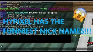 HYPIXEL HAS THE FUNNIEST NICK NAMES!!!