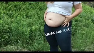 BBW Shows Off Big Belly and Jumps in Slow Motion [Jiggles]