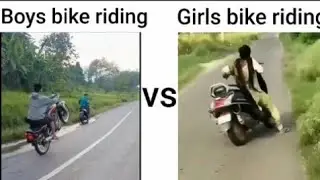 Boys bike riding vs Girls bike riding 