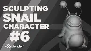 How to sculpt Snail character | Blender 2.8 | [speed art] #6