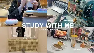 📚 study vlog || cram exams with me, cafe, study break, watching anime