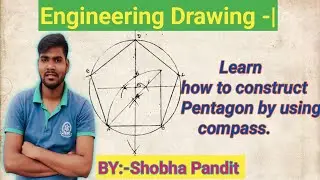 How to draw a Pentagon in Nepali language|Engineering Geometrical drawing|EGD|Shobha Pandit