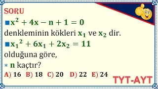 ikinci Dereceden Bir Bilinmeyenli Denklemler Kaçırmaman Gereken Harika Soru 💥💥🤔