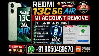 Redmi 13c mi account remove | Xiaomi All Mi Account With Authorize  Method  | 100% Tested