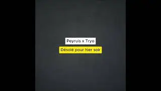 Peyruis x Tryo - Désolé pour hier soir