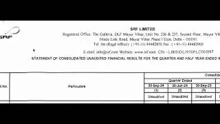 SRF Results | SRF Latest Results | SRF Share News | SRF Q2 Results | SRF Results Today | SRF Quarter