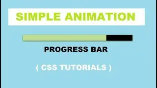 Simple Progress Bar Animation Using Only HTML & CSS - Pure HTML CSS Tutorial - CodeWithTanmay