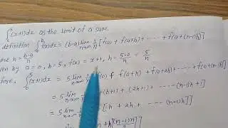 Find integration of the function x+1 as the limit 0 to 5 of a sum .