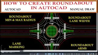 How to Create Roundabout in Autocad. |Roundabout|