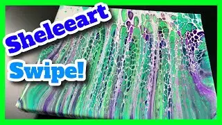 Sheleeart Swipe Acrylic Pour Fluid Art with JMoPainting