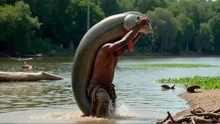 Its scales cut through metal, 3 meters of armor and a bony tongue: piranhas run from this fish in...