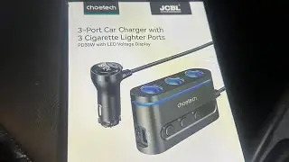 Unboxing the 3 port charger with 3 cigarate litter ports