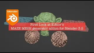 BSLIVE First Look at Elfnor MAZE MESH Addon for Blender 3.2