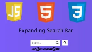 HTML expanding Search Bar tutorial | HTML CSS Javascript