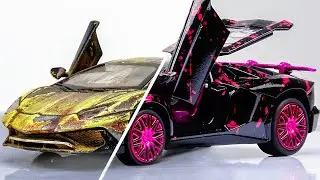 Restoration abandoned Lamborghini rebuilding Model Car  || Splatter Paint Fx