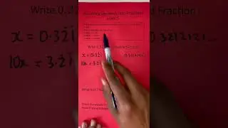 Recurring Decimals into Fractions - Level 5 #mathinar