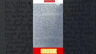 essay on holi #holi #shorts #essay
