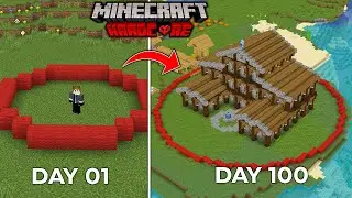 I Survived 100 Days In 1X1 Border In Minecraft Hardcore (Hindi)