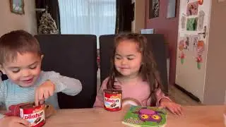Twin Challenge: Giving twins nutella sticks to see if they will wait till I'm back