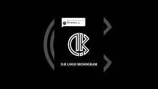 Dk monogram logo circle ribbon style outline #logoart #logodesign #monogramdesign #shorts