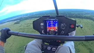 Полёт на дельталёте от первого лица