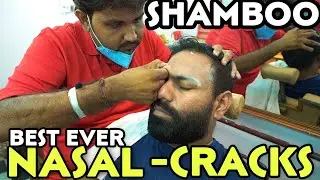 SKIN CRACKING HEAD MASSAGE BY SHAMBOO BARBER 💈 INDIANBARBER 💈ASMR