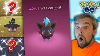 Shiny Zorua Caught! Our Shiny Luck was Amazing! (Pokémon GO Halloween Event Part 2)