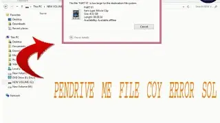 Pedrive copy problem | pedrive copy error | pedrive copy paste error sol Kaise kare  #MVNTECHNOLOGY