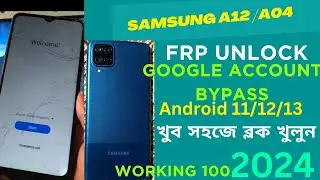 Samsung A12 Frp Bypass Android 13 | Samsung Galaxy A12 Frp Bypass 2024 |