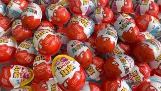 NEW! 100 Yummy Kinder Surprise Egg Toys Opening - A Lot Of Kinder Joy Chocolate ASMR
