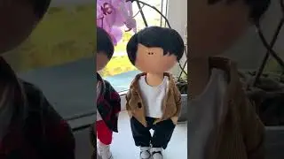 Текстильная кукла ручной работы #куклы