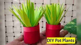 How to make pot plants in paper
