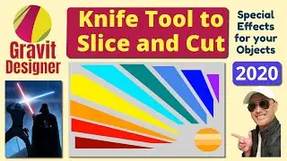Use Knife Tool to Slice Cut in Gravit Designer Tutorial 2020